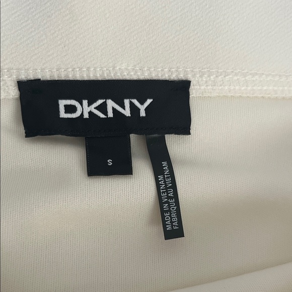 DKNY Cream Asymmetrical Midi Skirt - Picture 2 of 11